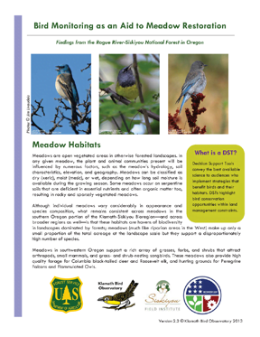 KBO 2013 Bird monitoring as aid to meadow restoration cover page 72 ppi 4 x 5.2